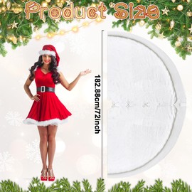 72 Inch Christmas Tree Skirt Extra Large White Chunky Xmas Knitted Tree Skirt Giant Cable Knit Thick Rustic Farmhouse Xmas Ornaments for Home Merry Christmas Holiday Winter Party Decorations