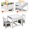 GTOLV Kids Table and Chair Set, 3 in 1 Wooden