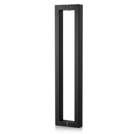 TOGU TG-R3825 1500mm/60 inches Solid Standoffs Heavy-Duty Commercial Grade-304 Stainless Steel Push Pull Door Handle/Barn Door Pull Handle/Glass Pulls, Matte Black Finish