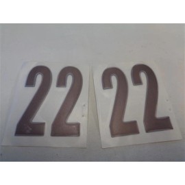 TRACKER SUN TRACKER 22 RAISED DECAL PAIR ( 2 ) 150954 PEWTER 3" X 2 3/8" MARINE BOAT