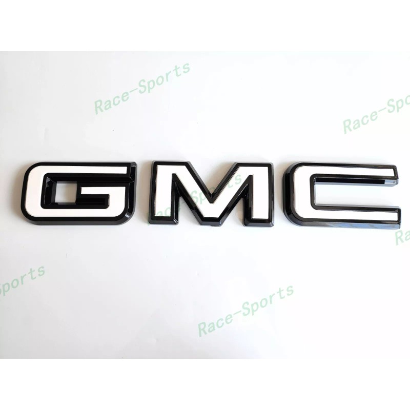 Auto GMC OVERLAY Rear Only Black White GMC Emblem 2019+