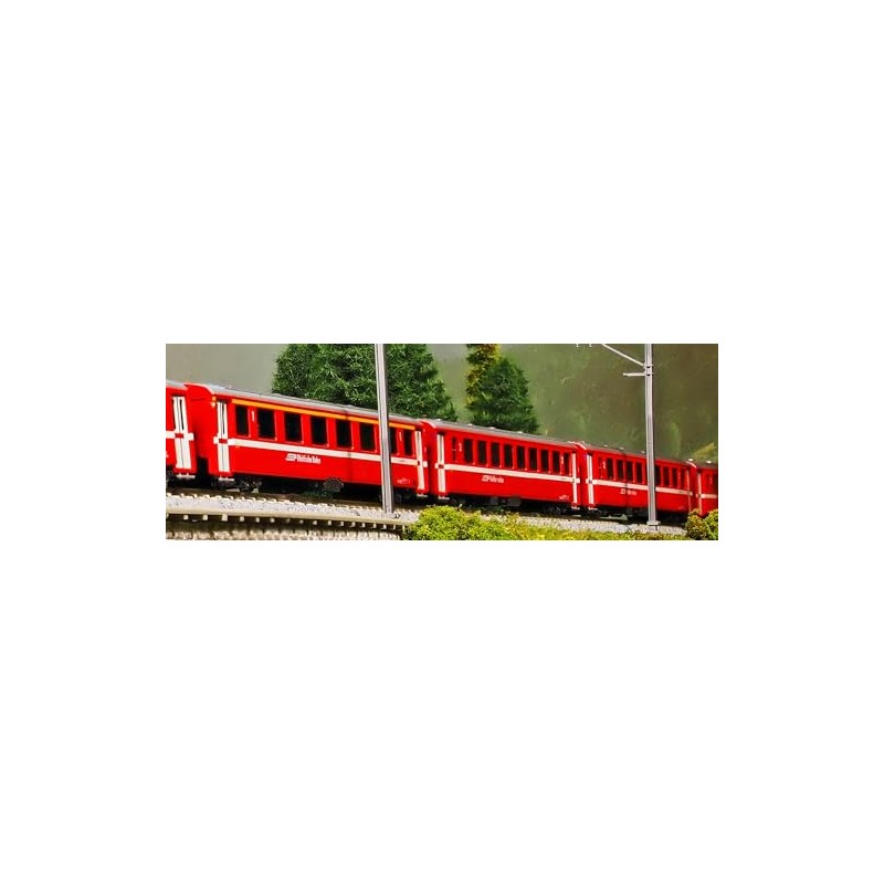 KATO N Gauge Alps Red Passenger Car EWI Basic Set