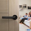 XFORT Smart Lock Door Handle, Stainless Steel in Black, Lever