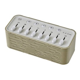 SPICE OF LIFE Tranquility Sound Machine - Khaki | USB Powered (Plug-in) White Noise Bluetooth Speaker, Sleep Timer, Rain Sound Projector | for Babies, Nursery, Kids, Adults | Bedroom, Office Décor