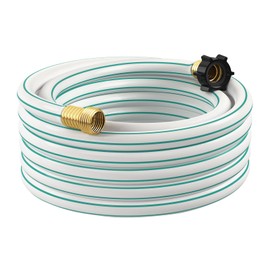 Garden Hose 35ft x 1/2", Lightweight Water Hose, No-Kink, Leak Free, Flexible Hose for Lawns, Male to Female 3/4" GHT Fittings(White)