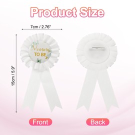 PATIKIL Daddy to Be & Mom to Be Tinplate Badge Pin, 1 Set Gender Reveal Button Pins New Dad Mom Gifts for Party Celebration Decorations, White(Footprint)