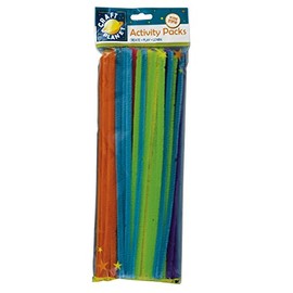 Craft Planet 300 mm Chenille Stem Neon, Pack of 60, Multi-Colour