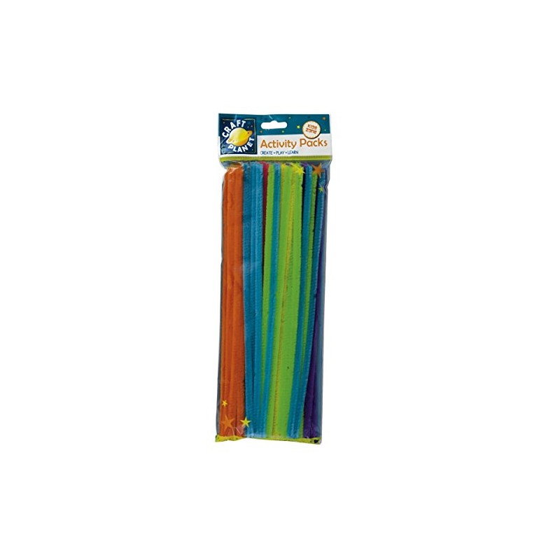 Craft Planet 300 mm Chenille Stem Neon, Pack of 60,