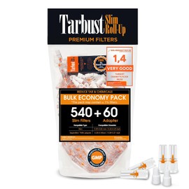 Filtros de cigarrillos Tarbust, material de alta calidad, filtros desechables para tamaños delgados y súper delgados, 600 por paquete, 1 estuche de viaje gratis