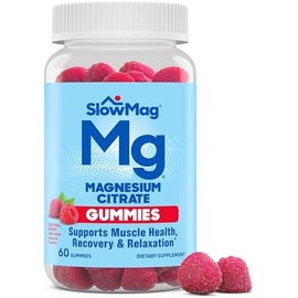 SlowMag Mg Muscle Health  Recuperación Gomitas, citrato de magnesio en 60 unidades