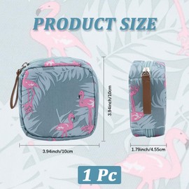 CREATCABIN Small Makeup Bag Purse Organizer Pouches Flamingo Decorative Zipper Handbag Lipstick Cosmetic Storage Bag Waterproof Organizer Pouches for Women Gifts Travel Accessories 3.94x3.94x1.79in