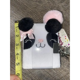 Claire’s mini plush Panda Bear Pink Bow diary pen lock & key Valentine’s Day