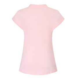 Vidusou Equestrian Riding Shirts for Women, Moisture Wicking Polo Tennis Shirts Golf Course Short Sleeve Workout Tops Pink XX-Large