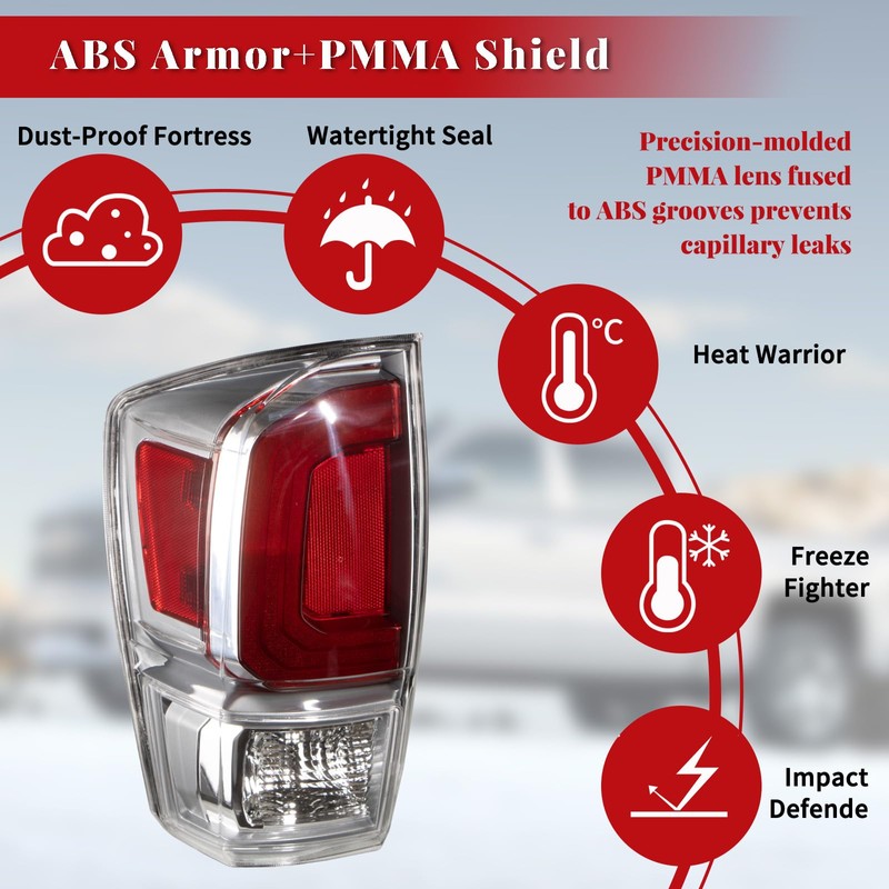 SAWVIVA Tail Light Assembly Compatible with 2016-2023 Tacoma Rear Brake