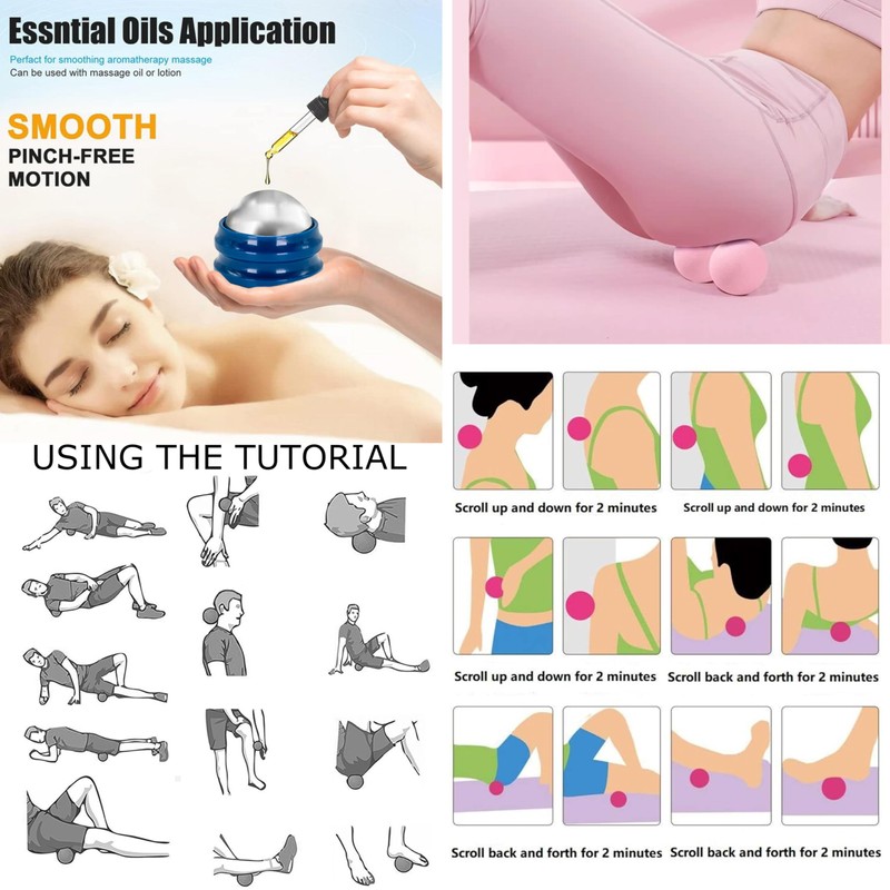 Massage Balls Lacrosse Ball Massage for Back Yoga Physio Ball