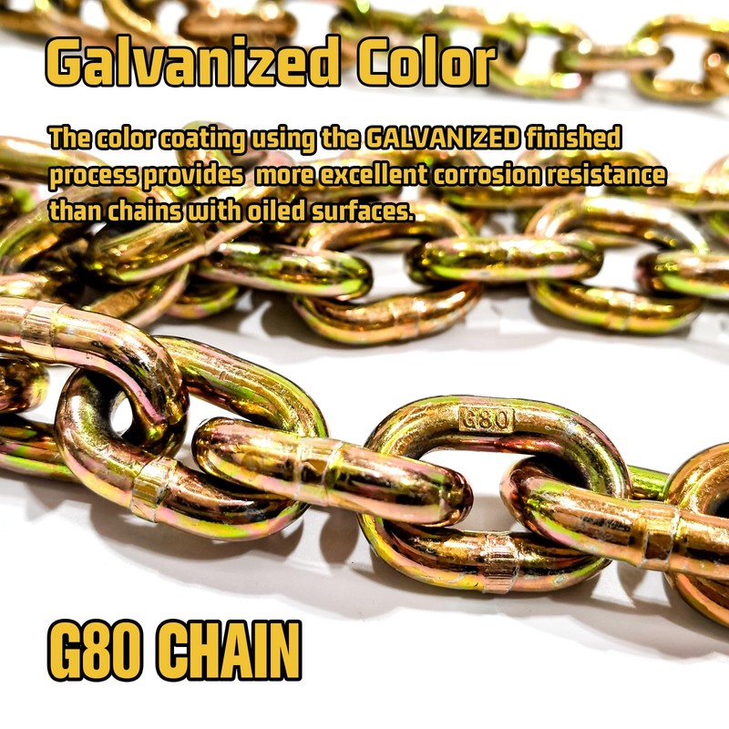 3/8" Tow Chain - G80 Trailer Safety Chain with G70