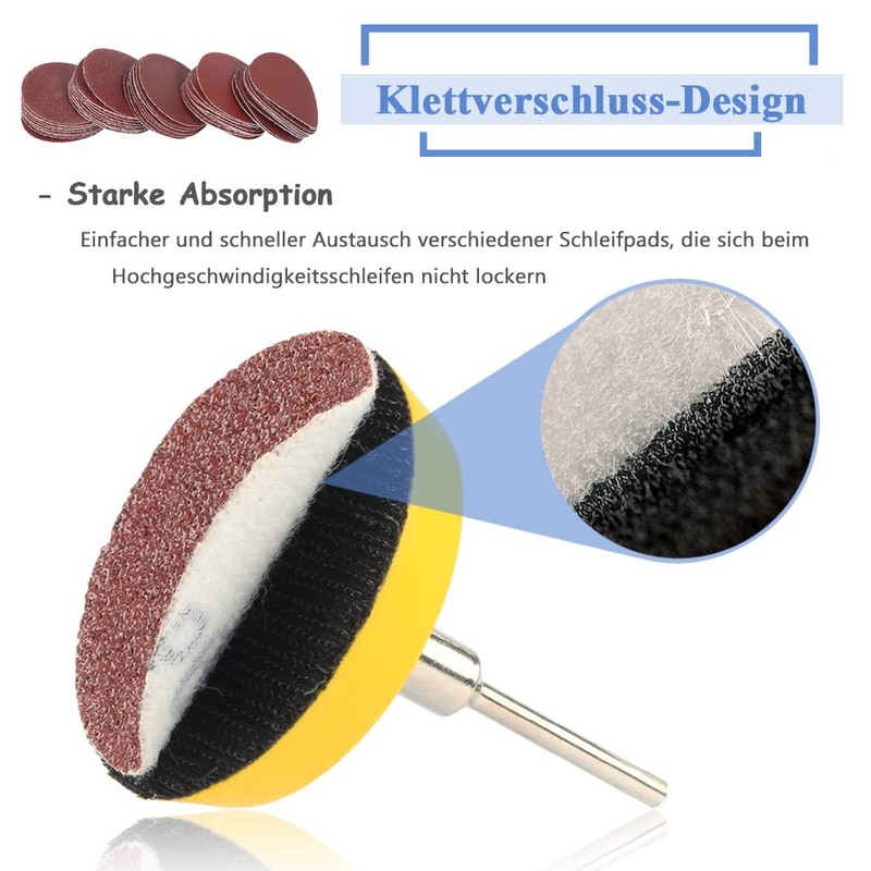 Mesee Pack of 50 Sanding Discs Pads, Sandpaper Polishing Pad,