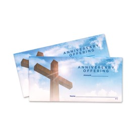 Anniversary Church Offering Envelopes | 3.5" x 6.5" | Pack of 100