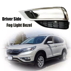 YLT Auto Front Bumper Fog Light Lamp Bezel Trim Driver Side For 2015 2016 Honda CRV CR-V