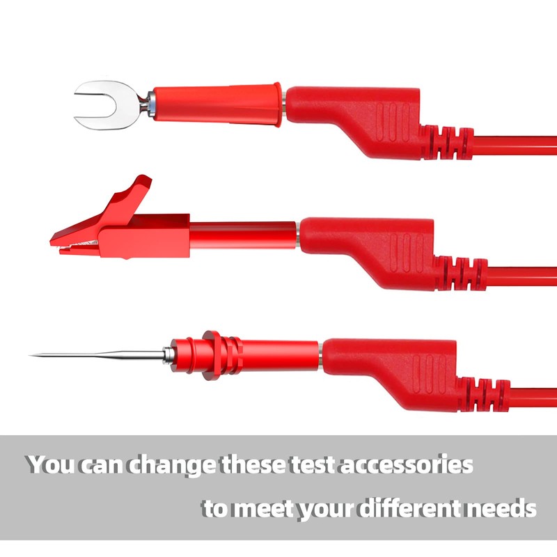 Cleqee 30PCS Banana Multimeter Test Leads Kit Stackable 4mm Banana