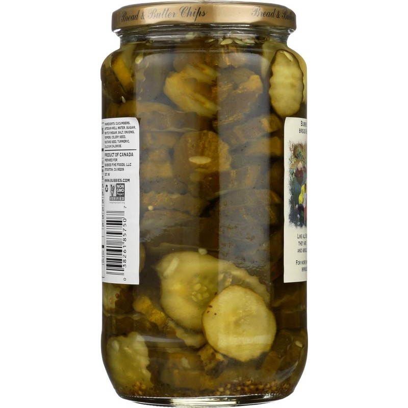 Bubbies Pickle Bread & Butter Chips 33 Oz (Pack of