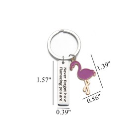 PHAETON 20PCS Flamingo Gifts for Women Flamingo Keychain Motivational Keychain Inspirational Gifts for Teacher Mother Women Girls