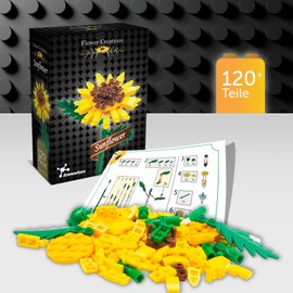 Science4you Sunflower Building Kit for Adults - Have Fun Building Sunflowers, Building Artificial Flowers, Building, Modelling & Hobby Gift for Adults & Children