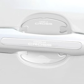 Corolla Cross Corolla Door Handle Protectors for All Series|Car Parts|Door Handle Protection & Scratch Resistant|Exterior Parts|Sticker Covers|Exclusive Logo|Easy Installation|Set of 8 (Transparent