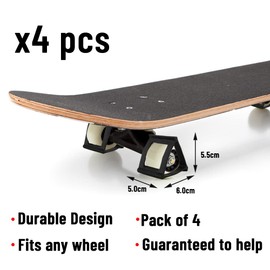 Taozoey Skateboard Accessories Rubber, Pack of 4 Rubber Skating Accessories, Trick Scooter Accessories, Skateboard Trainer Rubber, Longboard Accessories, Gifts for Skateboard Beginners