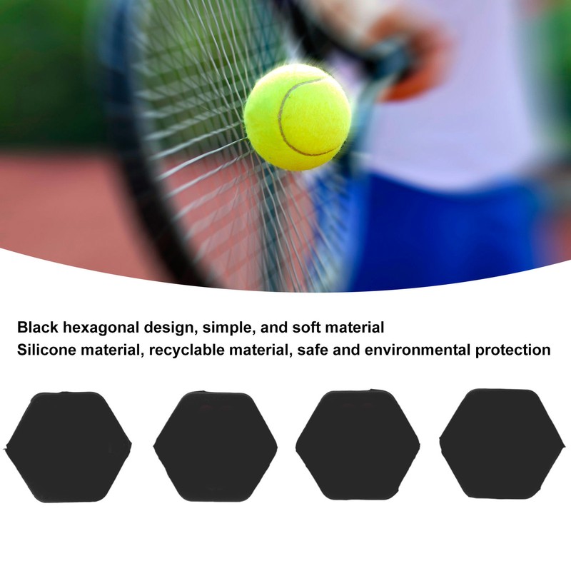 4pcs Tennis Vibration Dampener Hexagonal Shock Absorber for Tennis Racket