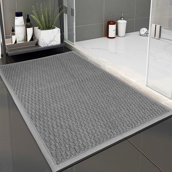 REESTBOO Non Slip Chenille Bath Mat Rug, Extra Soft Bathroom