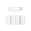 Tube HT Exhaust Pipe Diameter 100mm Length 250mm