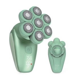 Flowind 3-in-1 Electric Razor, Pubic Hair Shaver for Men and Women, Travel Razor, Men’s Grooming Kit, IPX7 Waterproof Wet/Dry, 120 Times Usage, USB Recharge, Mint Green