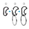 SODOI Titanium Carabiner Hook Key Chain, Small, Lightweight, Durable, Stylish,
