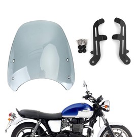 Areyourshop ABS Plastic Motor Windshield WindScreen Fit for Triumph Bonneville T100 T120 Grey
