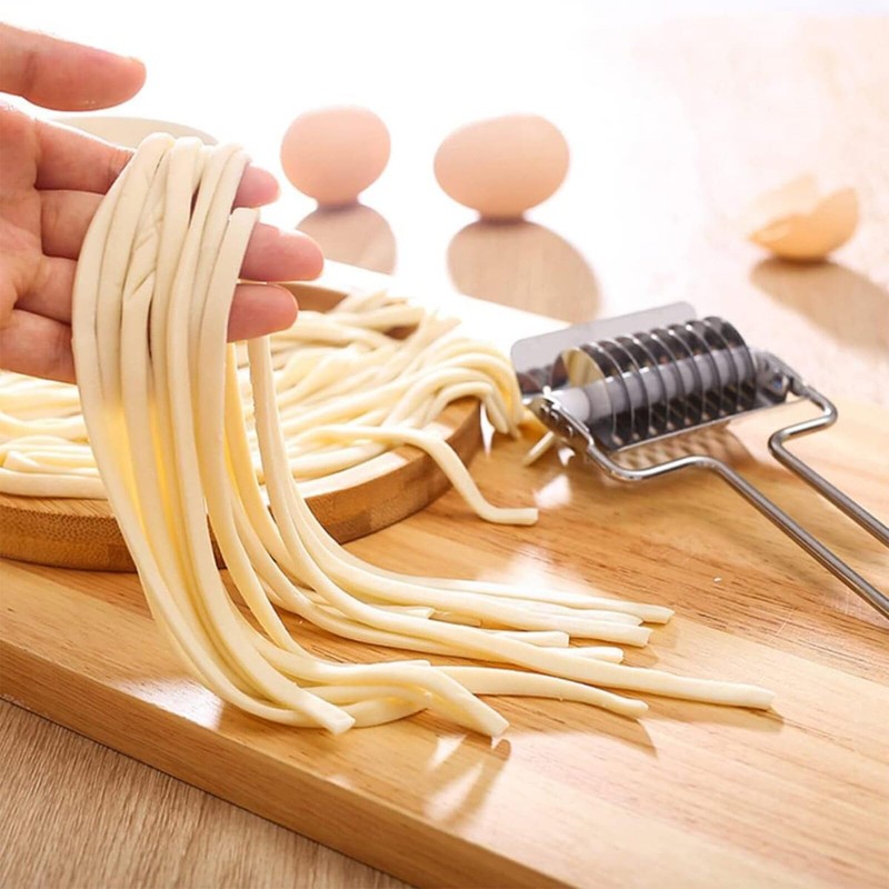 Premium Stainless Steel Noodle Cutter - Lattice Roller Pasta Maker