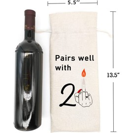 Regalos de cumpleaños número 21, bolsa de vino personalizada, regalos divertidos de cumpleaños para él o ella, decoraciones tontas para el día de cumpleaños para hombres, mujeres, hija, hermana
