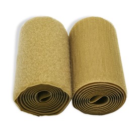 Coyote Tan Hook & Loop Tape - 4 Inch Sew On, Non-Adhesive, 1 Yard Length, Nylon Hook Loop Fabric Tape for Military Gear, Uniforms, Clothes, Bags, Shoes & DIY Crafts
