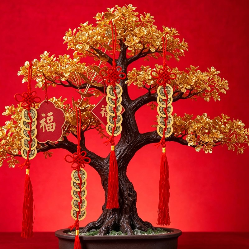 12 Pcs Chinese Feng Shui Coins Brass 1.1 Inch I
