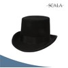 Scala Men's Wool Felt Topper Hat, Black, Medium
