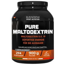 BANDINI Bandini Maltodextrin 900g | Fine Carbohydrate Powder | Popular for Fitness, Powerlifting & Bodybuilding | Muscle Growth, Endurance | Tasteless, Good Solubility | Laboratory-Tested, Vegan