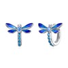 Dragonfly Earrings for Women 925 Sterling Silver Blue Hoop Earrings