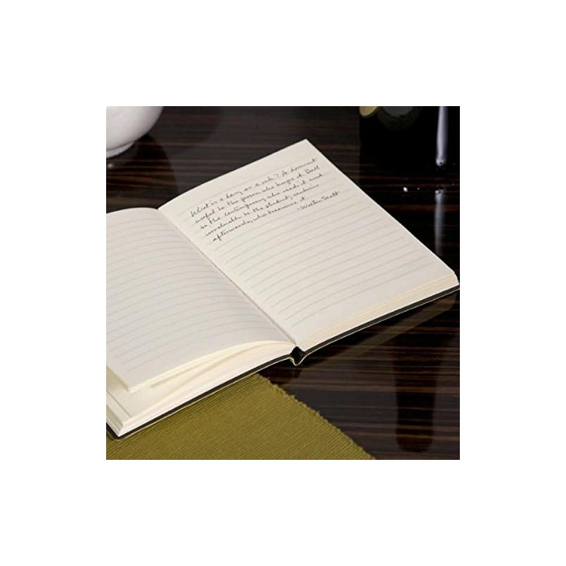 WORLD TRAVELER Eccolo Large Simply Black Lined Journal Notebook, Flexible