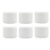6 PCS White Plastic Cosmetic Jars Containers Bottles with Inner