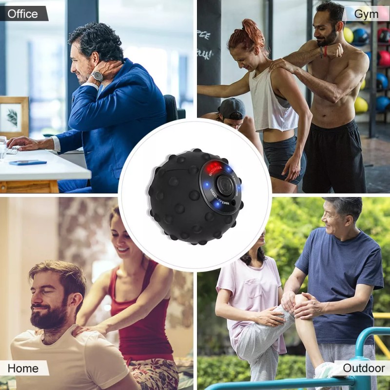 Alan - Pelota De Masaje Vibratoria De 4 Velocidades Mini