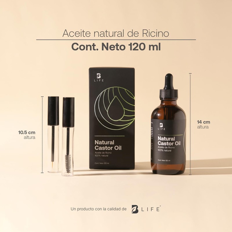 B Life Aceite de Ricino 100% Natural 120 ml prensado