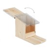 Relaxdays Squirrel Feeder, Wooden Feeding House - Weatherproof Metal Roof