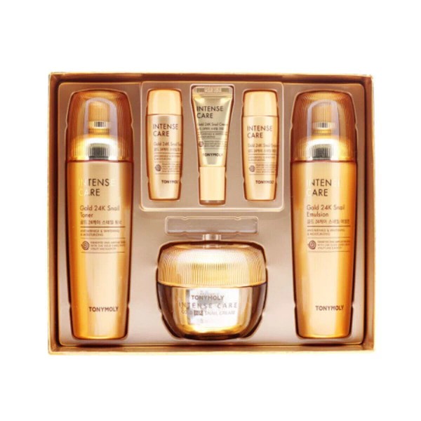 Tonymoly Intense Care Gold 24K Snail Cream 3pcs Set Whitening
