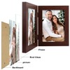 Frametory, 5x7 Double Picture Frame - Real Glass Hinged 2