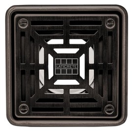 LATICRETE Hydro BAN® Point Drain 4" X 4" Oil Rubbed Bronze